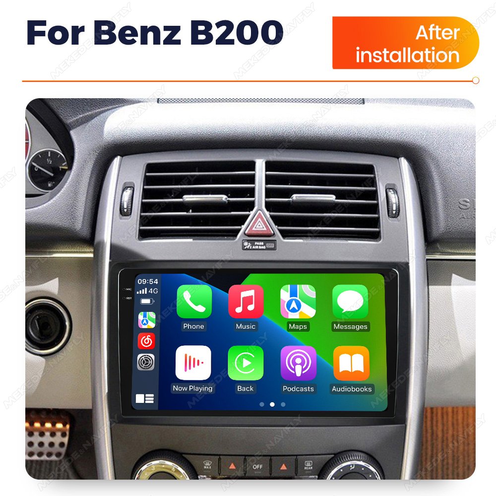 MEKEDE MS car radio car-play auto Android screen 8core WiFi 4G LTE 360 camera TPMS FM AM for Benz B200 9 inch