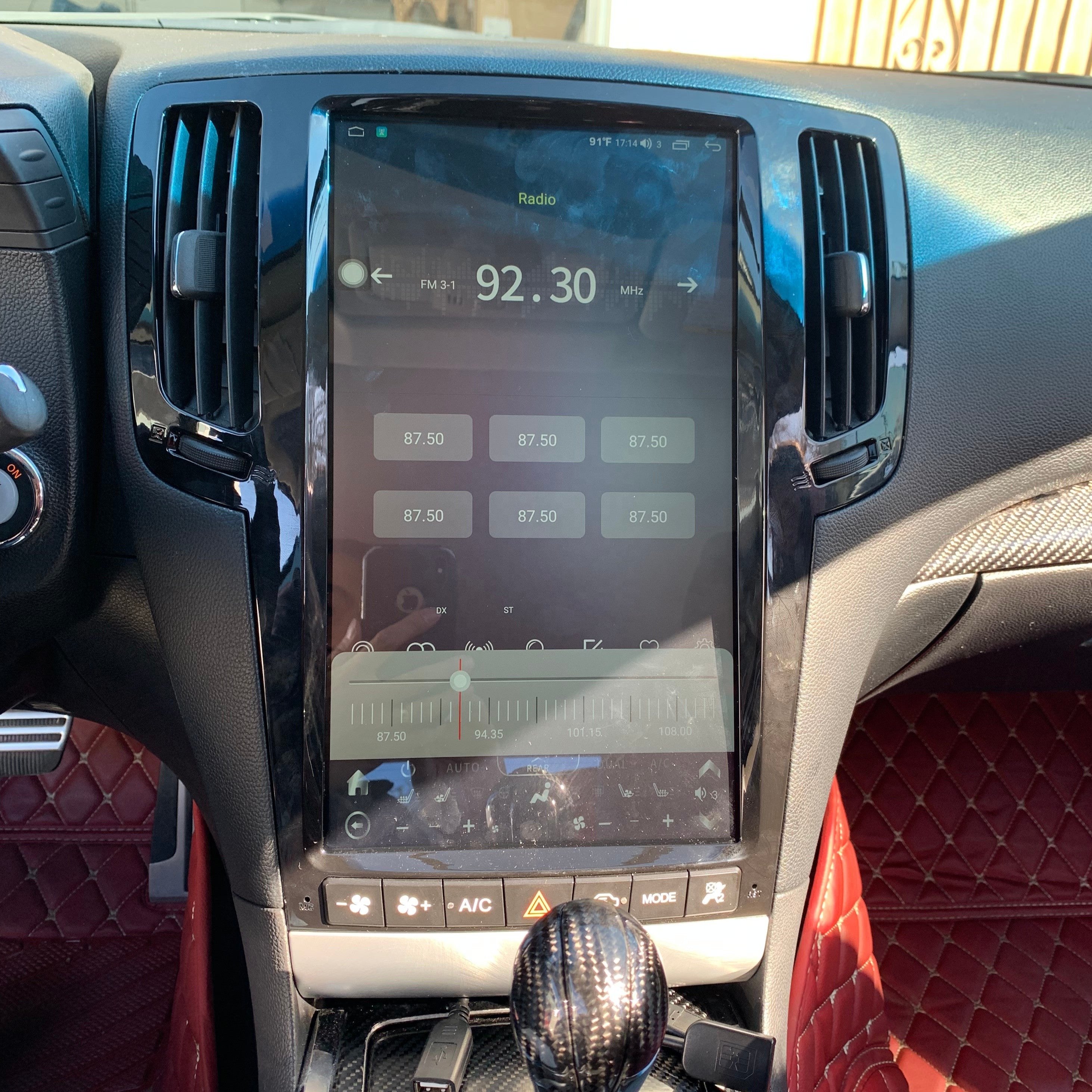 PA 13.6" Android 12.0 Vertical Touch Screen Car Gps Navigation DVD Player For Infiniti G35/G37/Q40/Q60 2007 - 2015 Tesla radio