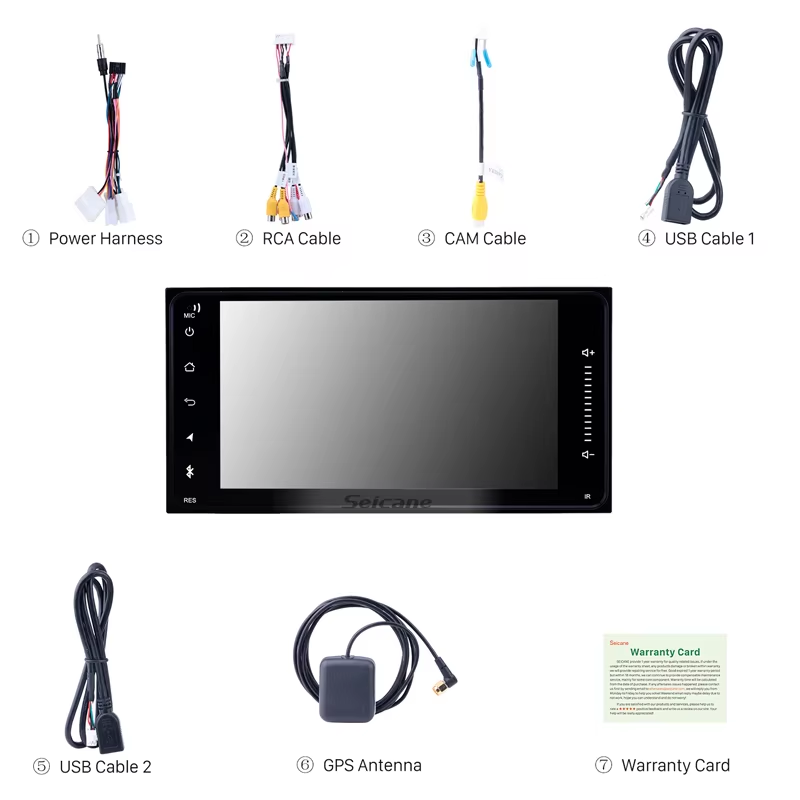 7" Android 11.0 GPS Navigation Android Car Radio Car Stereo Head Unit For 2001-2011 TOYOTA COROLLA Carplay Car Multimedia Player