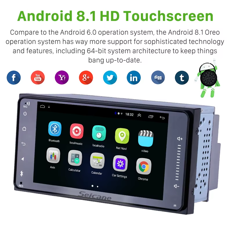 7" Android 11.0 GPS Navigation Android Car Radio Car Stereo Head Unit For 2001-2011 TOYOTA COROLLA Carplay Car Multimedia Player