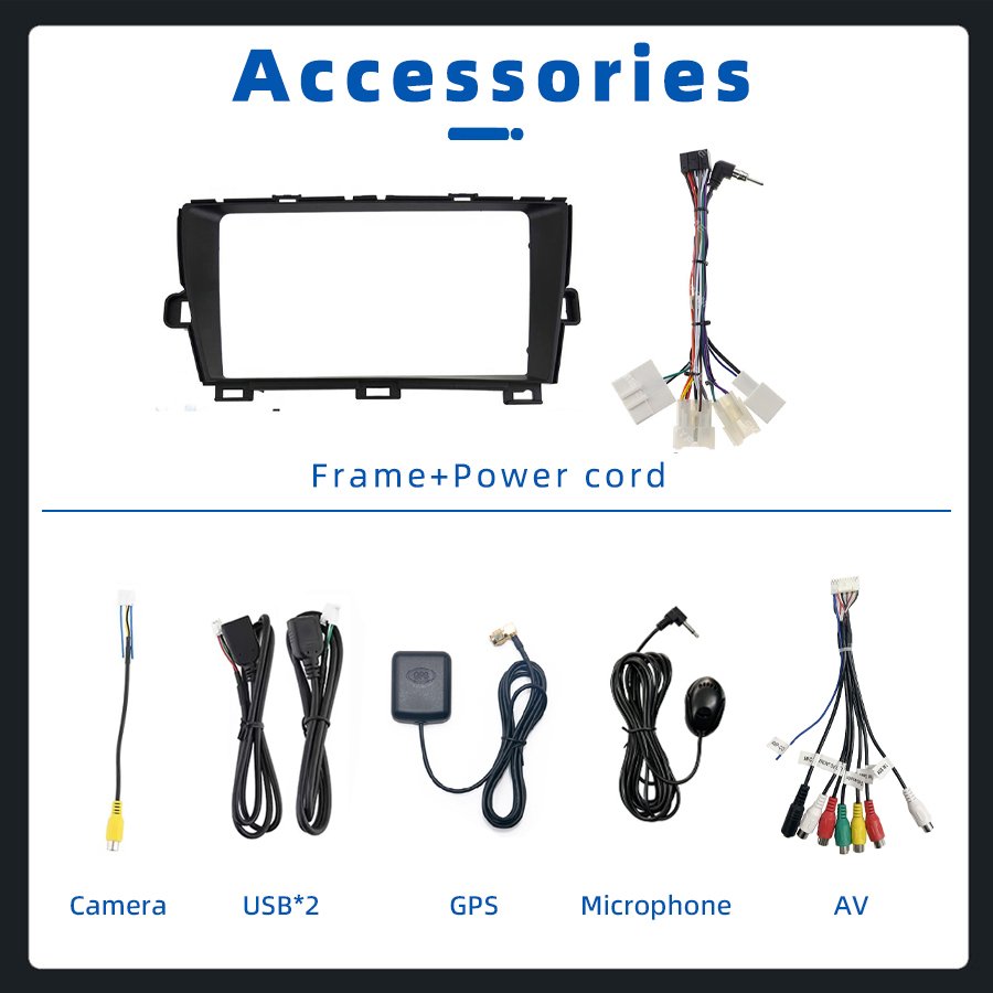 Car Multimedia System Android 2+32GB IPS Touch Screen Carplay Auto Stereo Car Radio For Toyota Prius 2009-2015