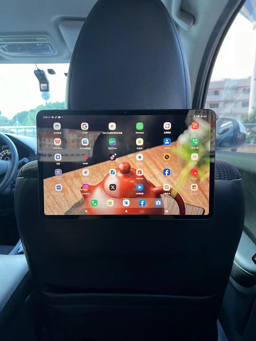 Universal 2K 6G ram 128G rom android 9.0 Full touch screen car rear seat headrest scree Split screen display