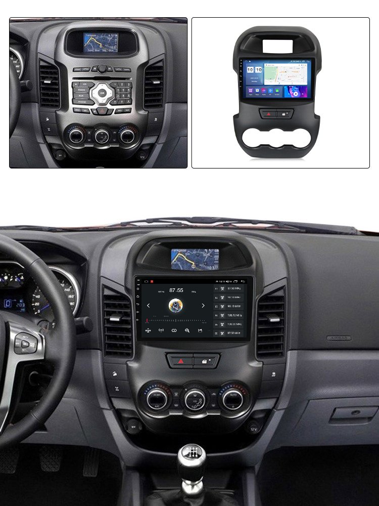 Mekede wireless 4G LTE car stereo with reverse camera for Ford Ranger 2011-2016 car audio accessories with BT GPS DAB