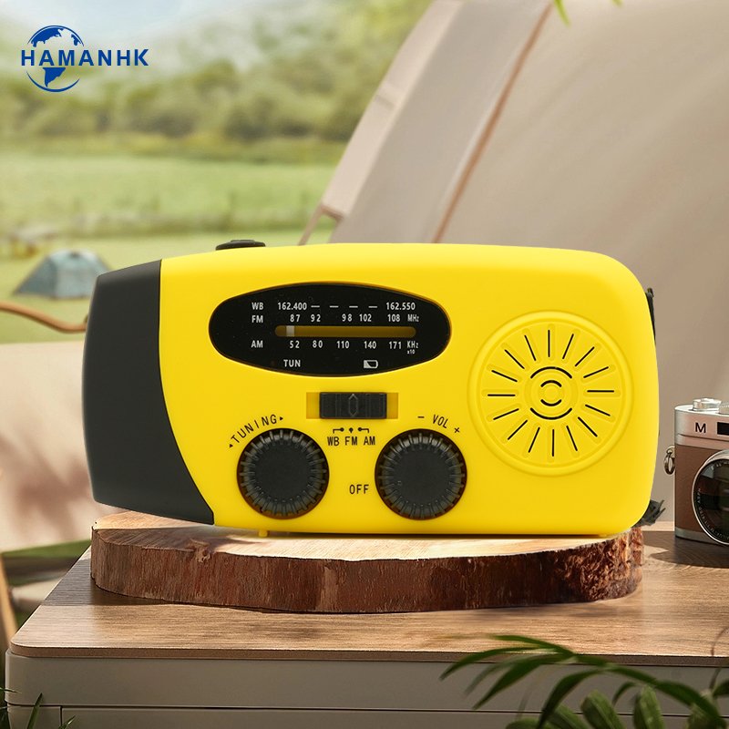OEM Factory Portable Rechargeable Emergency Solar Hand Crank 2000mah Fm Portable Radio