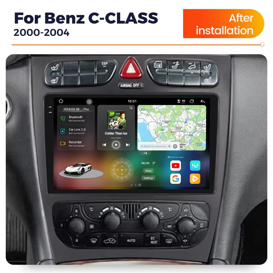 7870 2K 2000*1000 Screen Android Car Radio For Benz Clk W209 W203 W463 W208 8+2568g Am Fm Bt Stereo 360 Camera Android 13