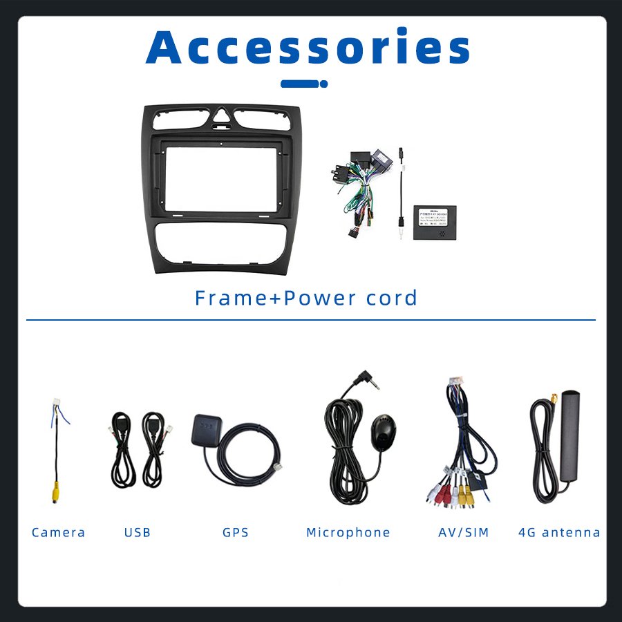 7870 2K 2000*1000 Screen Android Car Radio For Benz Clk W209 W203 W463 W208 8+2568g Am Fm Bt Stereo 360 Camera Android 13