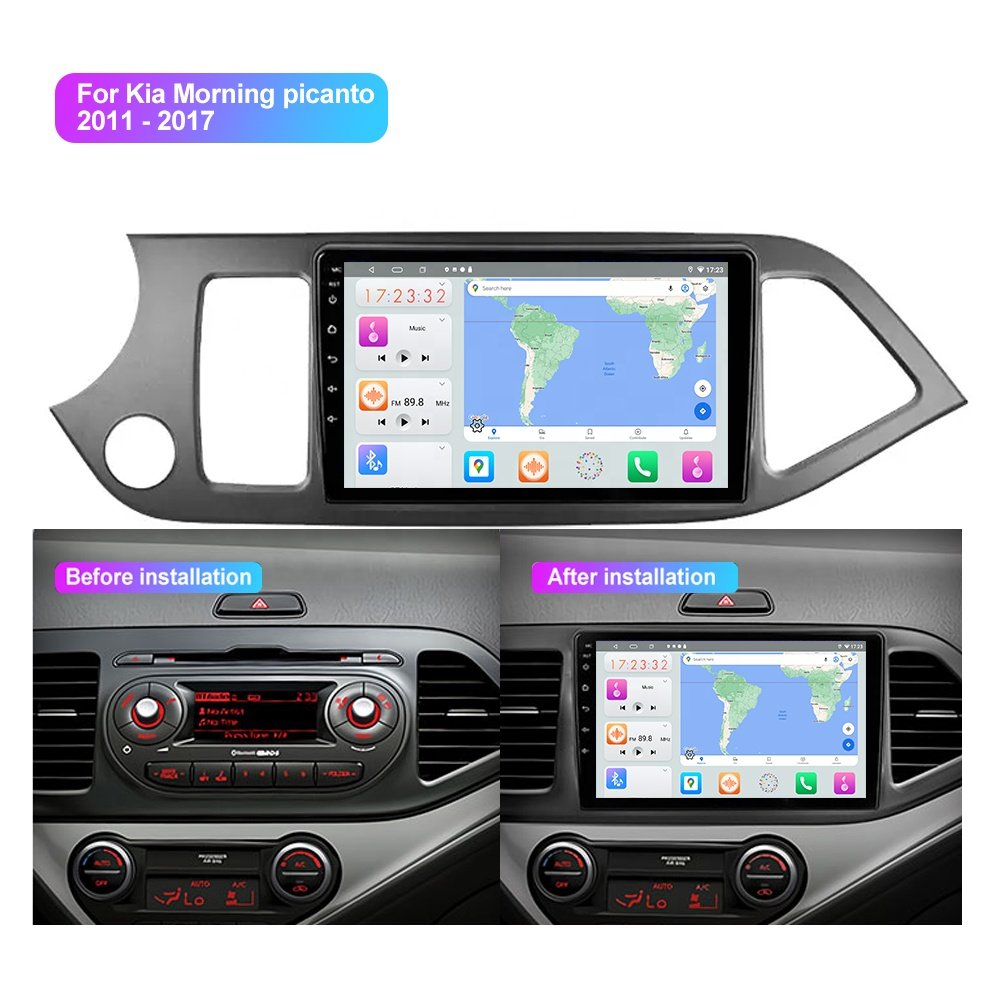 Jmance 9 Inch Android 11 4G Carplay Fm Am Rds Dsp Car Radio Car Audio System Stereo For Kia Morning Picanto 2011 - 2017 Frame