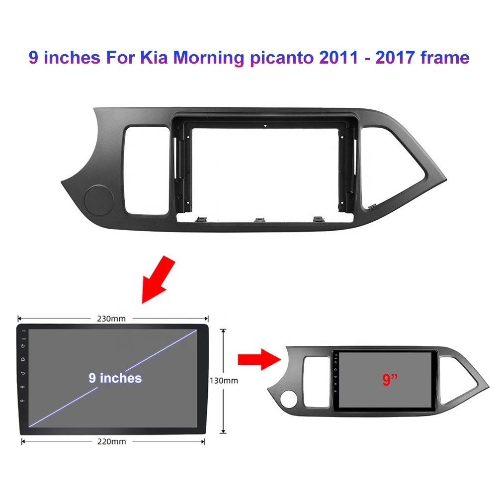 Jmance 9 Inch Android 11 4G Carplay Fm Am Rds Dsp Car Radio Car Audio System Stereo For Kia Morning Picanto 2011 - 2017 Frame