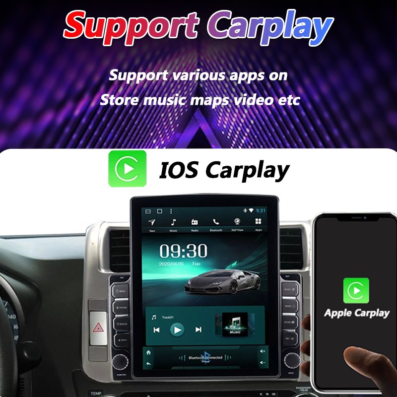 KiriNavi Android 10 Car Radio For Toyota Land Cruiser Prado 150 dvd player stereos Car video Navigation audio GPS DSP BT WIFI 4G