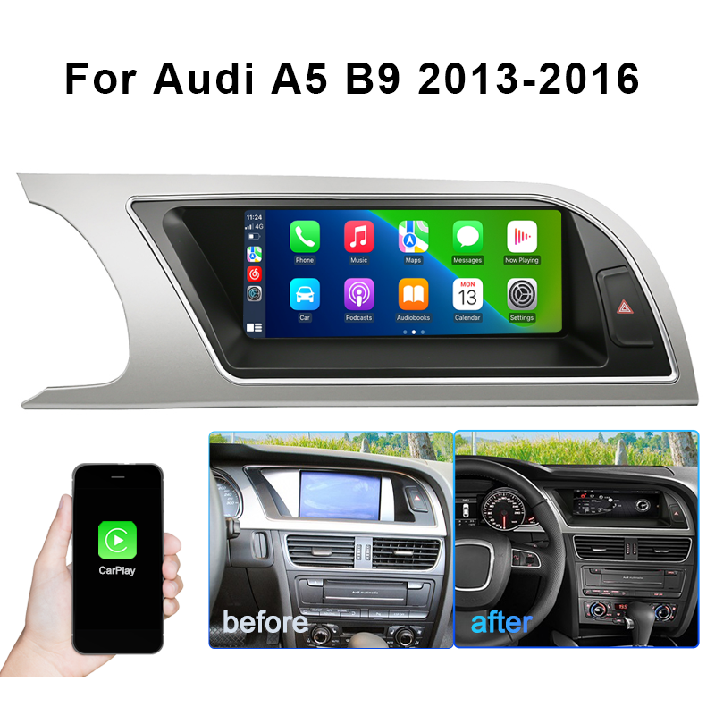 8.8inch 8g+128g Car Navigation Video Multimedia System For high version Audi A5 S5 B9 2013-2016 Car Radio Gps with CarPlay
