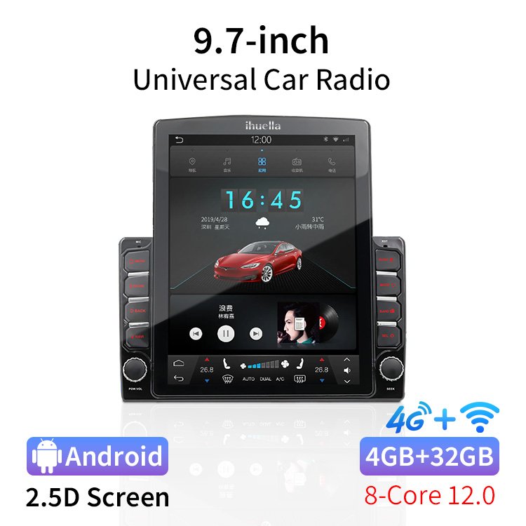 Universal Tesla 9.7 pulgadas Android IPS 2.5D navegacion GPS 2DIN HD WIFI BT 2 + 32G/1 + 16G LTE pantalla coche Radio reproduct
