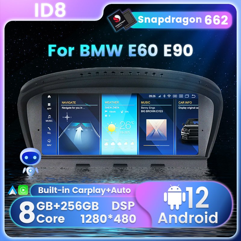 8+256G 8coelegantlbusinessimen2 Car Dvd Player Sport64 3 Series E90 E91 E92 GPS Men Video for BMW 5 Series E60 E61 IPS