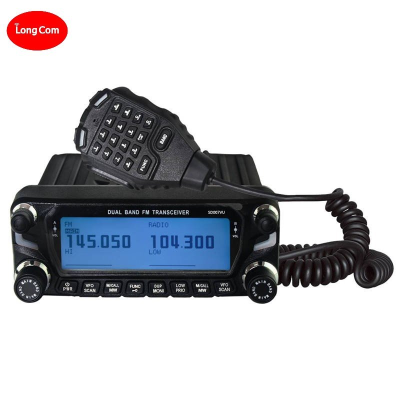 Best selling portable long range Land Radio VHF UHF FM mulit band ham mobile radio transceiver with large dot matrix LCD display