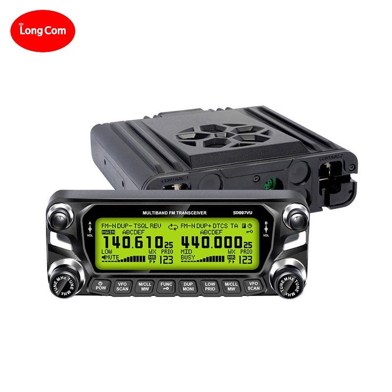 Best selling portable long range Land Radio VHF UHF FM mulit band ham mobile radio transceiver with large dot matrix LCD display