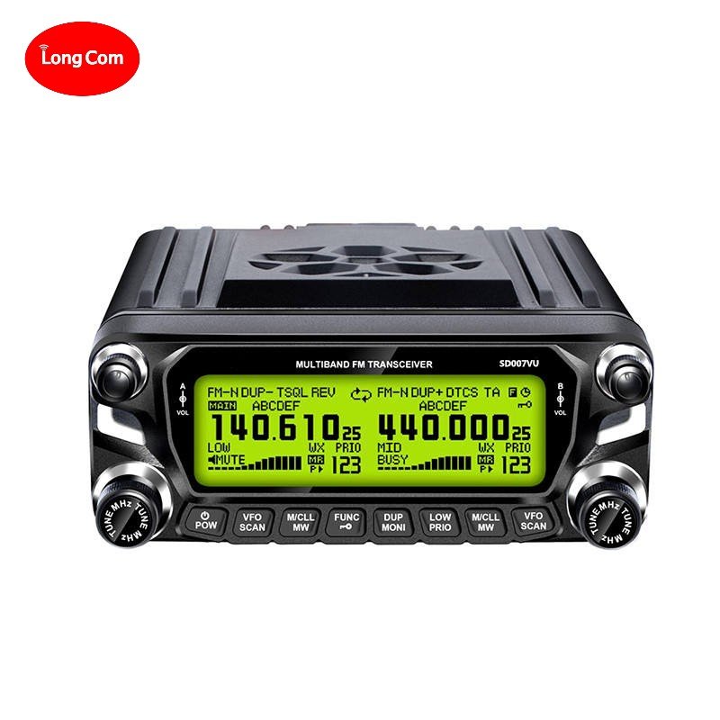 Best selling portable long range Land Radio VHF UHF FM mulit band ham mobile radio transceiver with large dot matrix LCD display