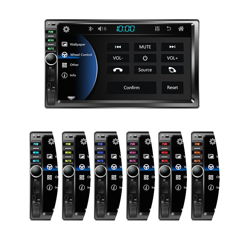 2 Din Car Radio MP5 Player 7 inch Touch Screen BT Phone Stereo Radio with BT/FM/MP3/MP4/Audio/Video/USB