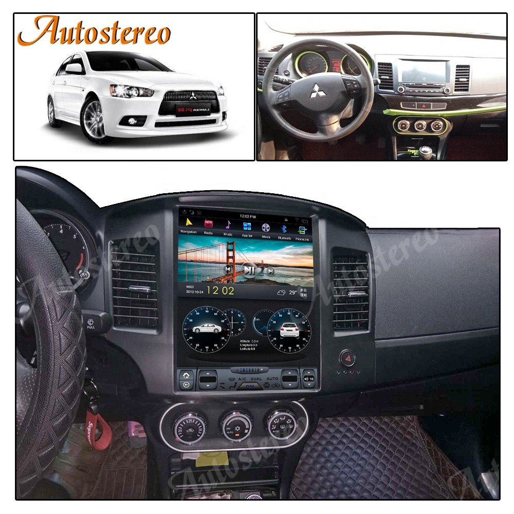 12'' Android11 8+128G For Mitsubishi EVO Lancer 2007-2017 Tesla Radio Car GPS Navigation Head Unit Multimedia Player Auto Stereo