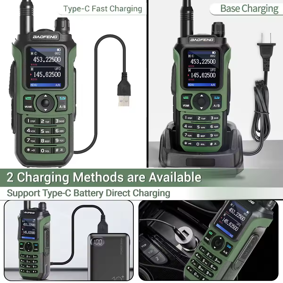 Wholesale Baofeng UV-21 V2 Wireless Frequency Tri Band Powerful Waterproof Long Range UV-21 Type-C Two Way Radio Baofeng UV-21