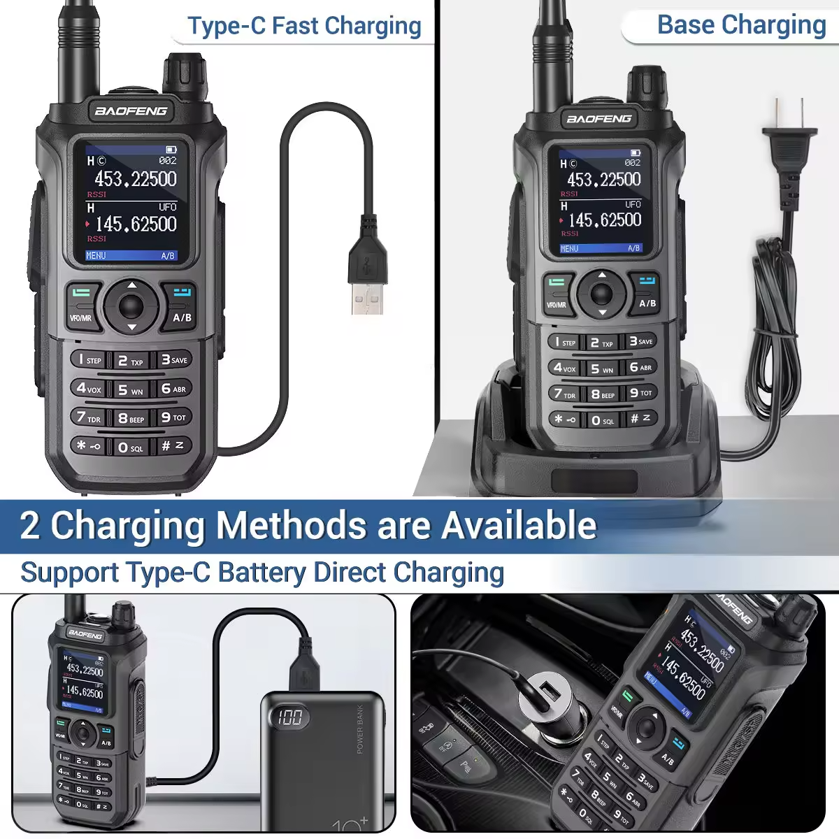 Wholesale Baofeng UV-21 V2 Wireless Frequency Tri Band Powerful Waterproof Long Range UV-21 Type-C Two Way Radio Baofeng UV-21