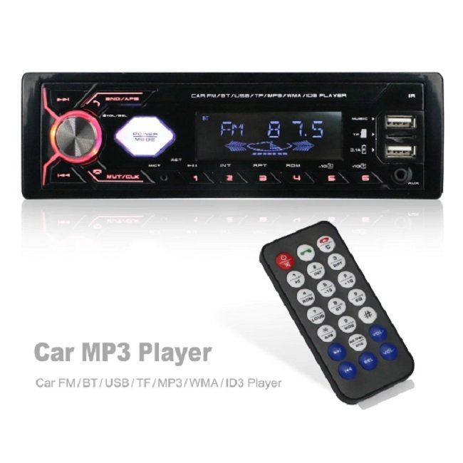 Stereo Audio Remote Control MP3 Player 1 Din AUX/TF/USB FM BT Car Radio Vehicle Car MP3 Player