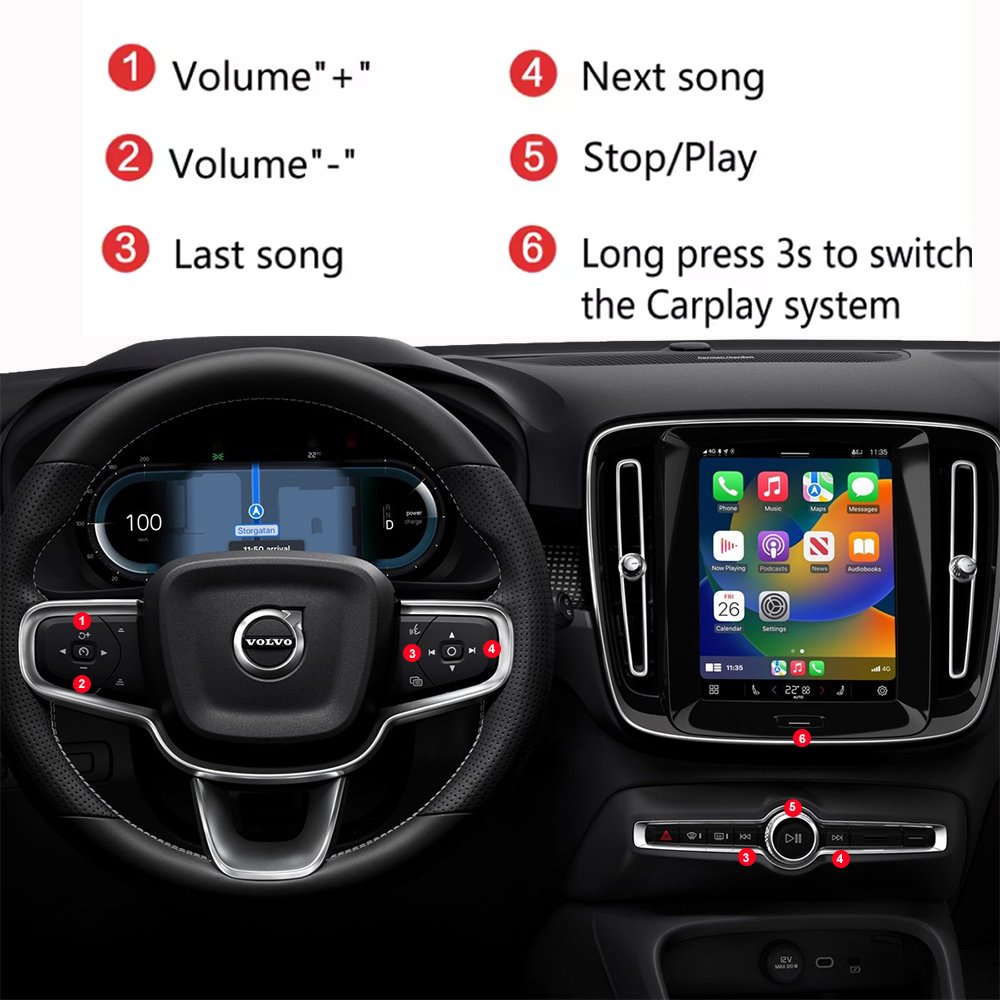 Android 11 For Volvo S60 2011 - 2017 Vertical Screen Car Radio Tape Recorder Multimedia Player Stereo Head Unit GPS Navigation