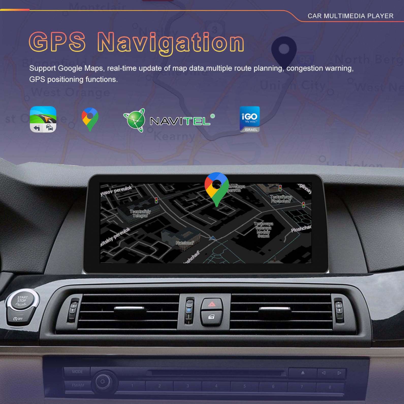 Dashboard 10.33 inch 2+32G Universal Android Car Radio Player with GPS Wifi Carplay Android Car Touch screen