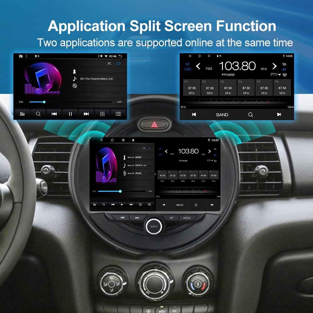 Jmance DSP Car Multimedia System 9inch 2Din GPS Navigation Android Auto Radio stereo Carplay for BMW Mini 2014 - 2020 Frame