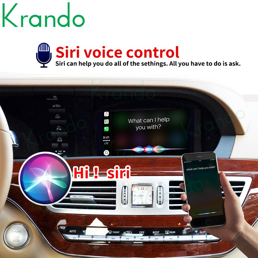 Krando Wireless Smart Carplay Box for Mercedes BENZ S CLASS W221 W222 2005 - 2013 NTG3.0 Android Auto Interface Decoder AI Box