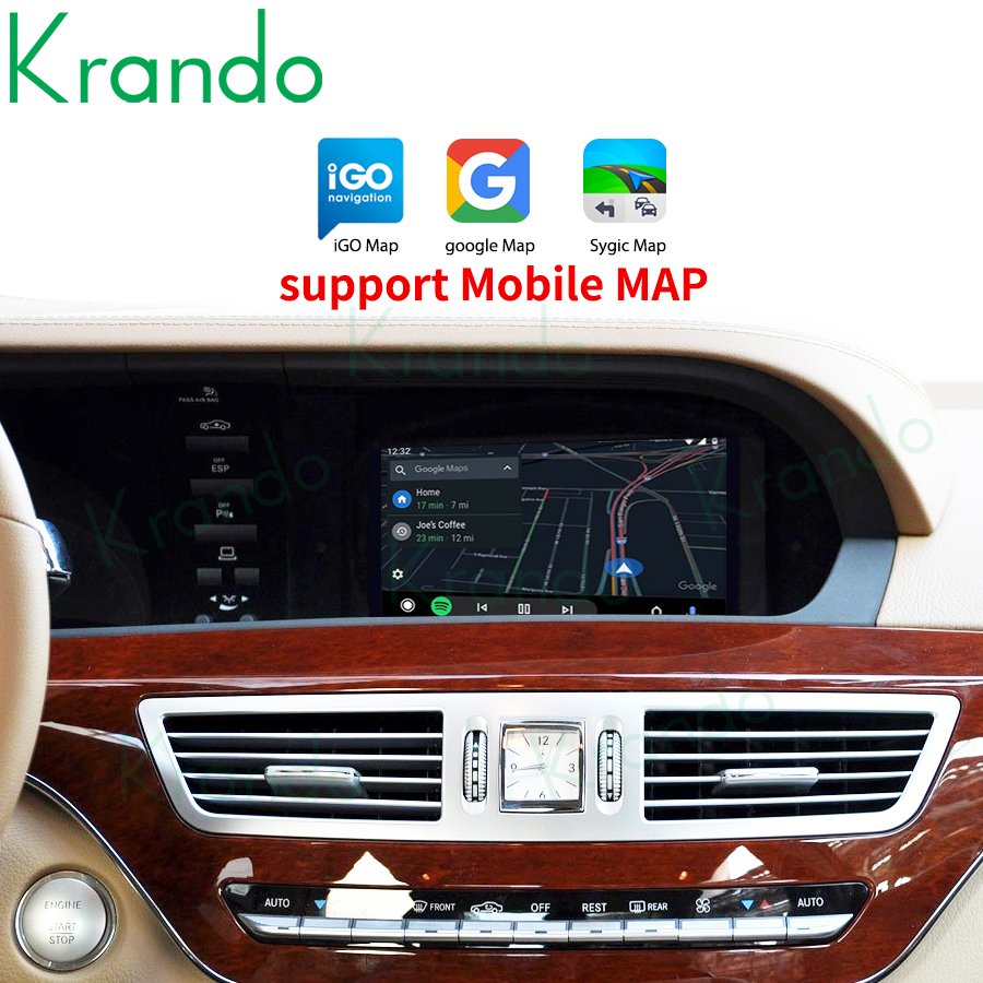 Krando Wireless Smart Carplay Box for Mercedes BENZ S CLASS W221 W222 2005 - 2013 NTG3.0 Android Auto Interface Decoder AI Box