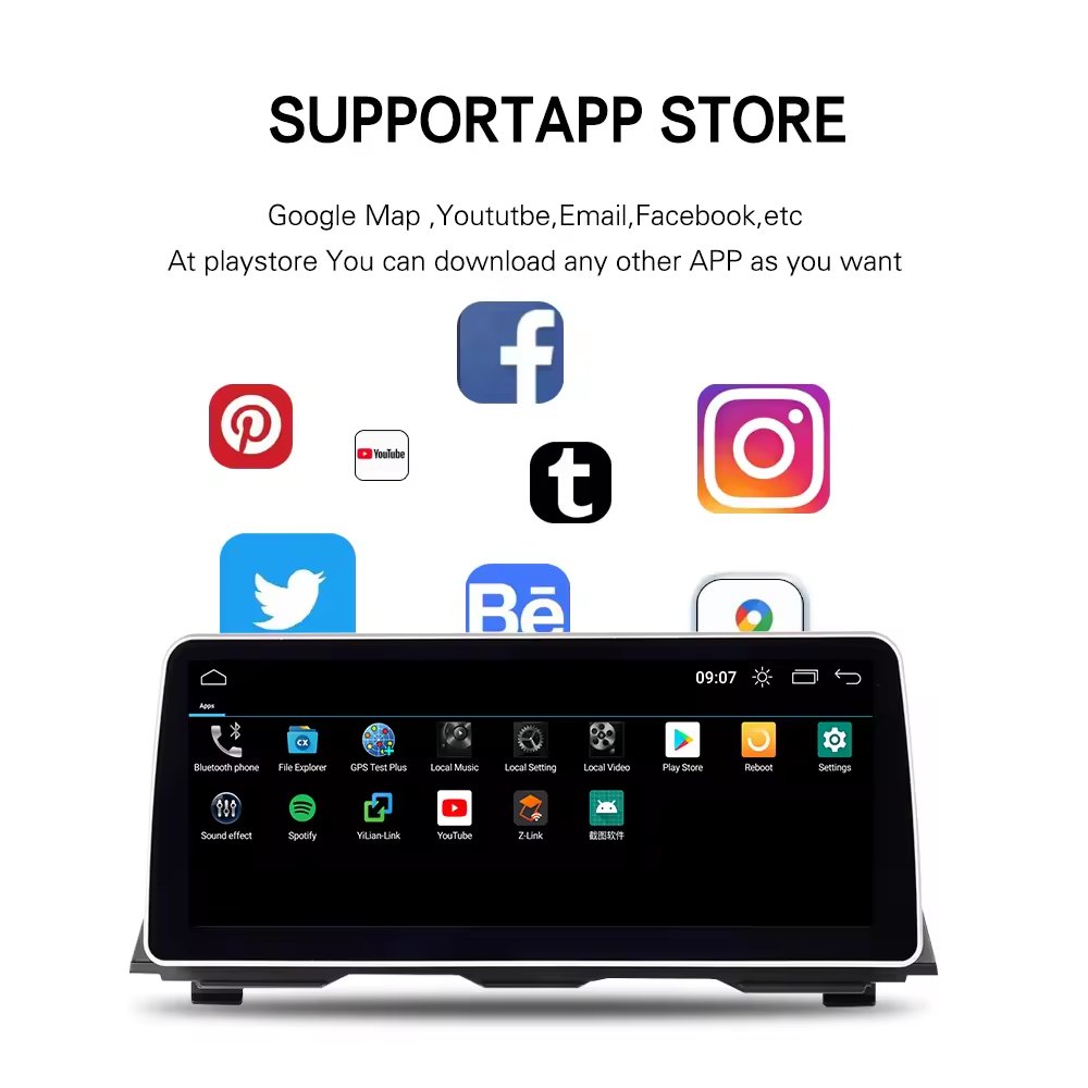 12.3" Android 13 8+128gb Car Multimedia Player With Carplay Auto Radio Stereo Gps Navigation For Bmw 7 Series F01 F02 F03 F04