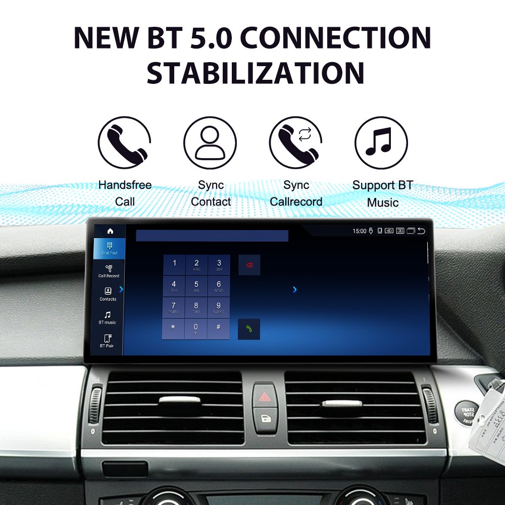 12.3 inch Android 13 For BMW X5 X6 E70 E71 2007-2013 Car Radio GPS Navigation Multimedia Player Stereo Wireless Carplay
