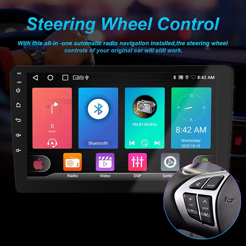 Leshida Android head unit 2 Din Car Radio 10 Inch universal touch screen car stereo