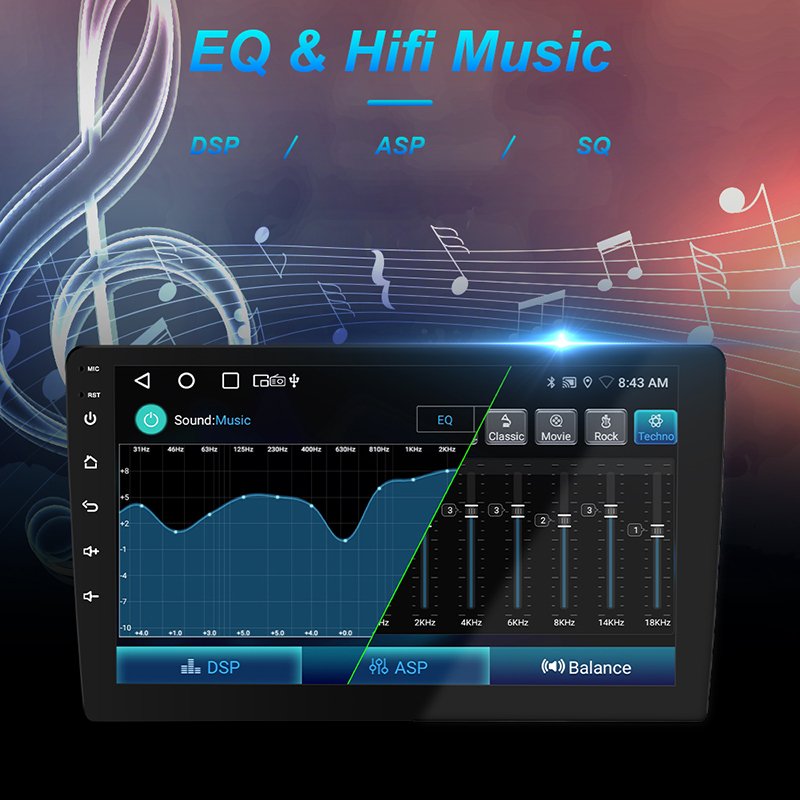 Leshida Android head unit 2 Din Car Radio 10 Inch universal touch screen car stereo