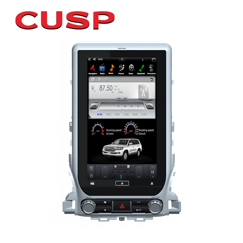 Fashion Car Screen Android GPS Navigation Radio with HD Screen Carplay Video Player for TOYOTA LAND CRUISER LC200 2016- GXR