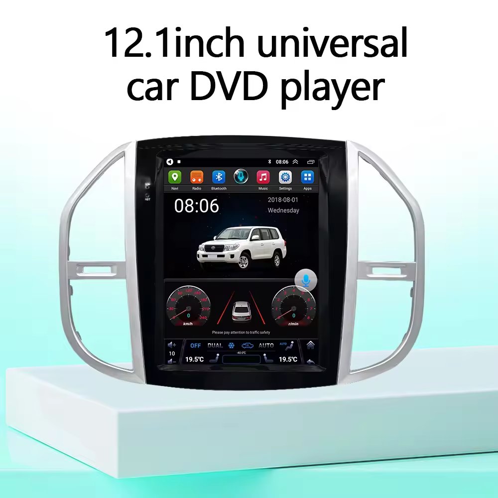 Lelv 12.1" For Mercedes Benz Vito W176 W447 W639 2014-2020 Tesla Style Screen Gps Navi Car Multimedia Stereo Bt Carplay