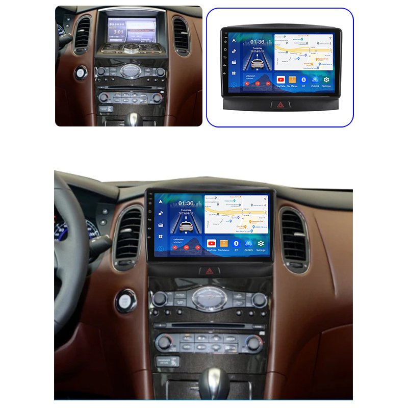 2 DIN Android 13 Radio For Infiniti EX25 QX50 2015 Car Multimedia Carplay Stereo GPS Navigation Head Unit Video Player