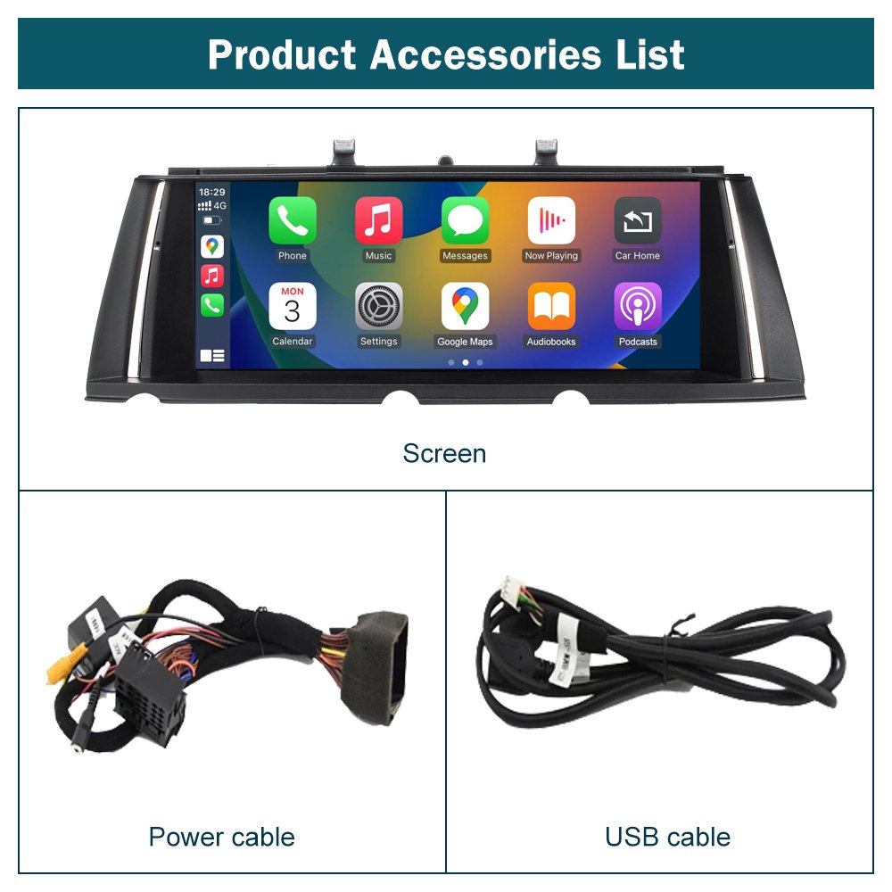 Road Top 12.3'' Wireless CarPlay Android Auto Car Multimedia Radio Linux Touchscreen For BMW 7 Series 2012-2015 F01/F02/F03 NBT