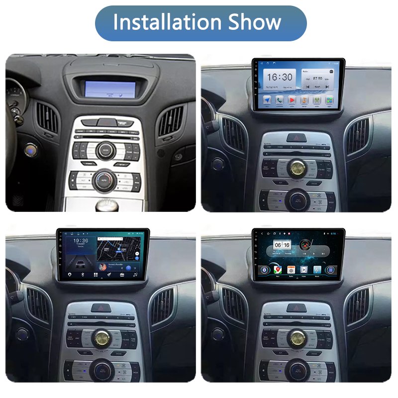 For Hyundai Genesis 2009 2010 2011 4G WIFI Car Radio Navigation GPS Android Auto Carplay Stereo DVD Player