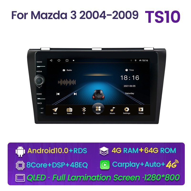 MEKEDE Multimedia GPS For Mazda3 2004 2005 2006 2007 2008 2009 2010 2011 2012 Car Stereo Radio DVD Player Headunit Wifi