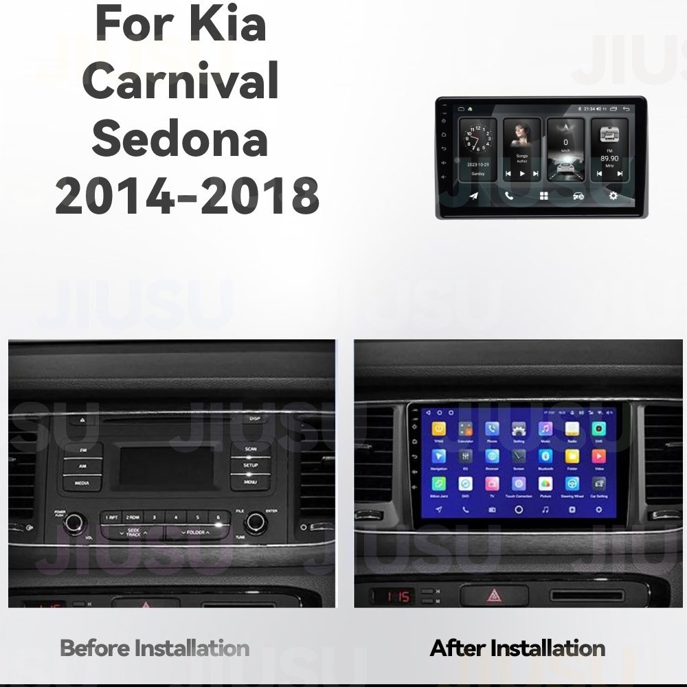 Android 12 Car Radio GPS DVD Player Stereo Multimedia Audio System for Kia Carnival Sedona 2014-2018 with Carplay DSP DAB