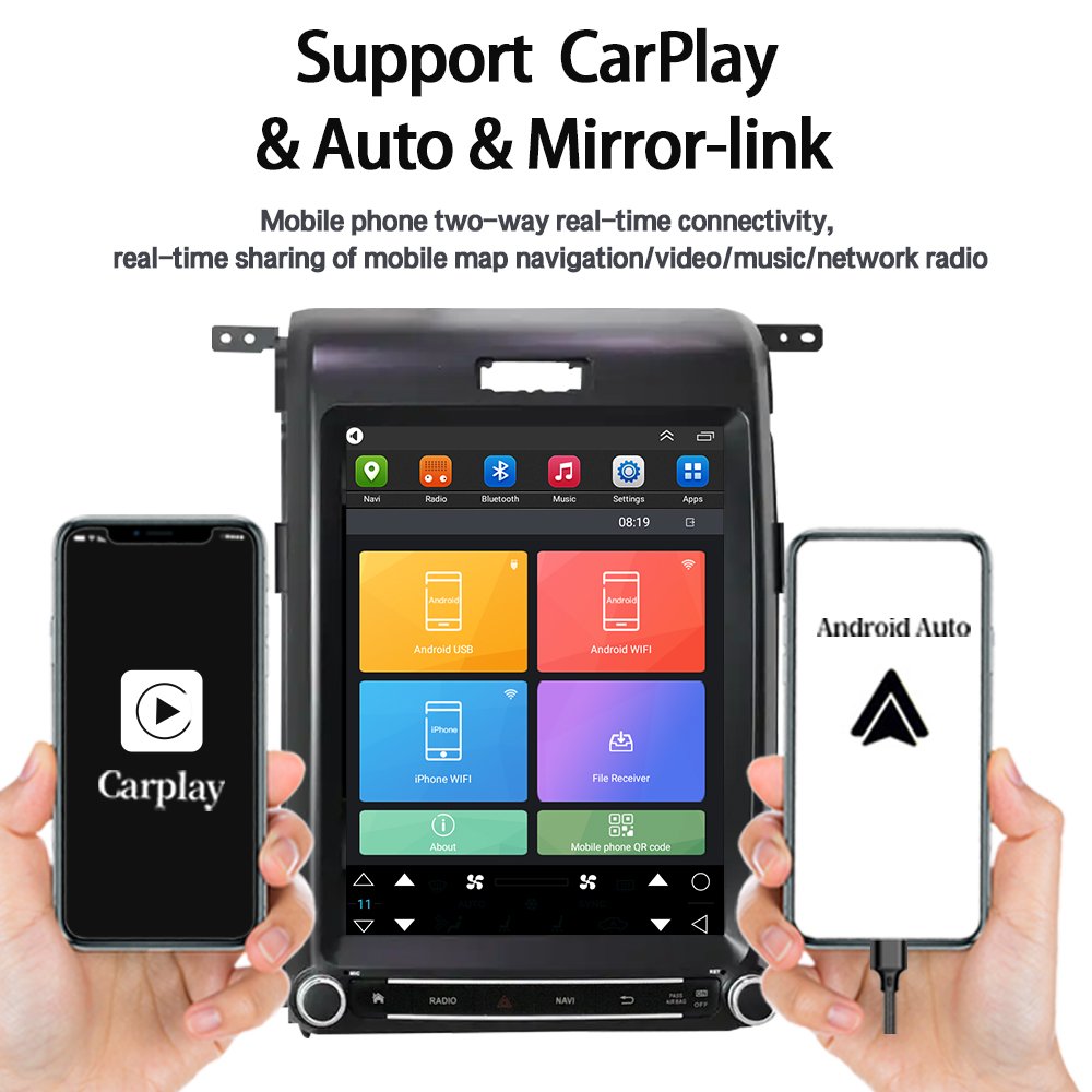 LELV Android 13 Wholesale 12.1inch Car Radio For Ford F150 2013-2015 Tesla Style Navigation Ram4gb Rom64gb Wifi 4g Gps
