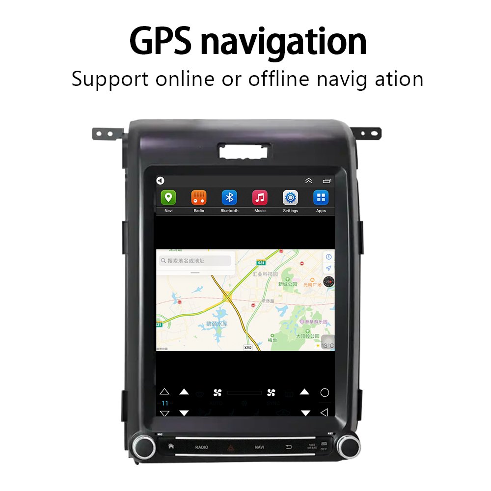 LELV Android 13 Wholesale 12.1inch Car Radio For Ford F150 2013-2015 Tesla Style Navigation Ram4gb Rom64gb Wifi 4g Gps