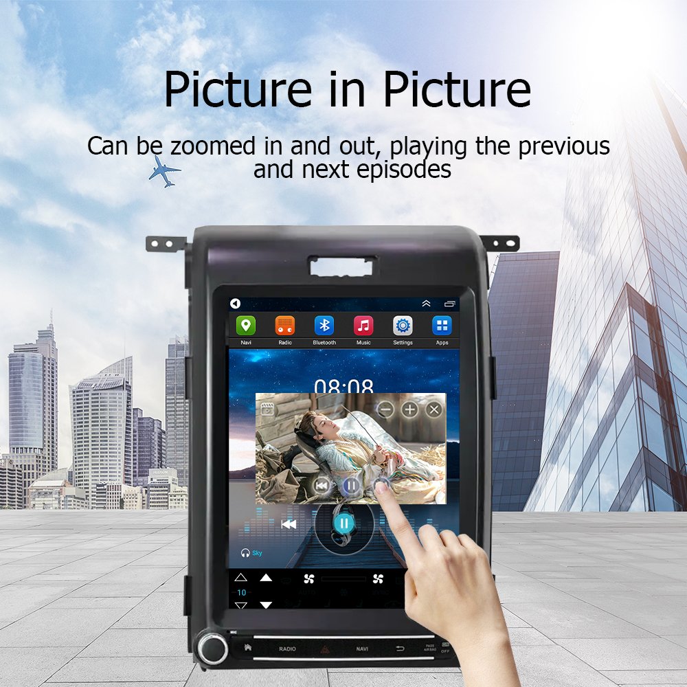 LELV Android 13 Wholesale 12.1inch Car Radio For Ford F150 2013-2015 Tesla Style Navigation Ram4gb Rom64gb Wifi 4g Gps