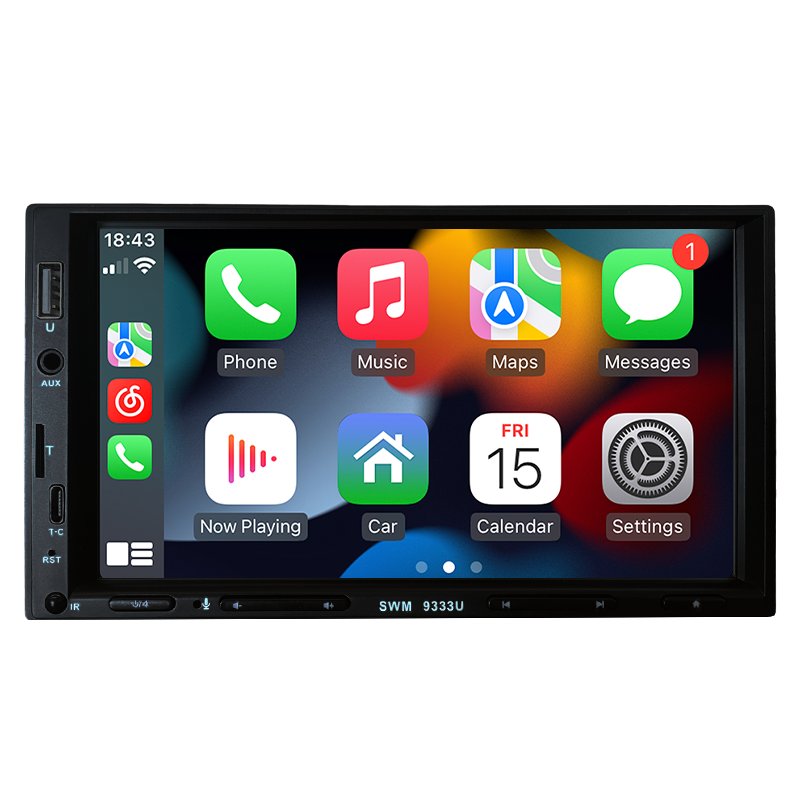 Bestree 2 din autoradio autoradio con pantalla universal double din wireless carplay car radio player with FM AM RDS Type C