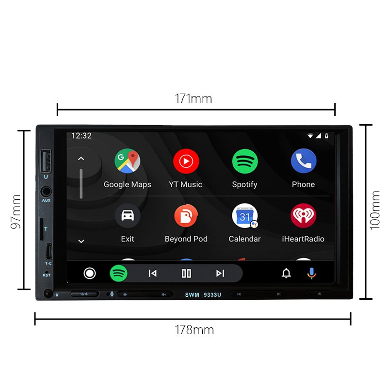 Bestree 2 din autoradio autoradio con pantalla universal double din wireless carplay car radio player with FM AM RDS Type C