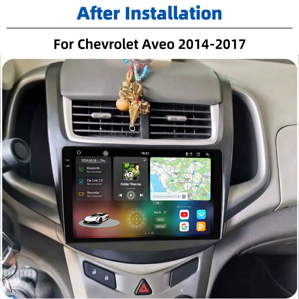 9.5 Inch 2000*1000 2K Android 13 Car DVD Player For Chevrolet Aveo 2014-2017 Carplay Auto DSP GPS Stereo Car Radio