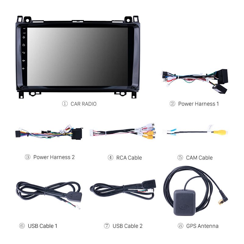 9 inch Android 11.0 GPS Navigation Radio for 2000-2015 VW Volkswagen Crafter Mercedes Benz Viano / Vito /B Class W245 /Sprinter