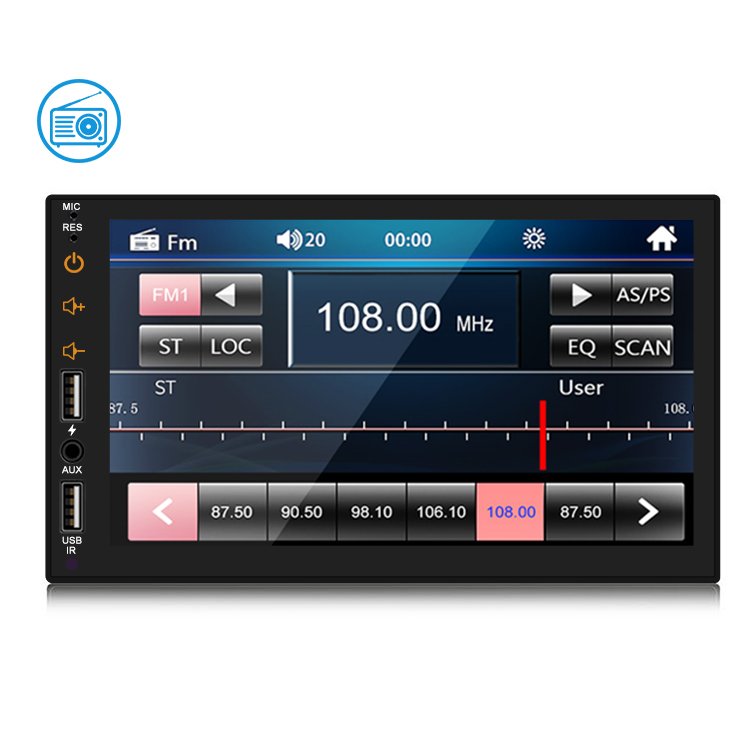 7 inch universal car audio player double din car radio