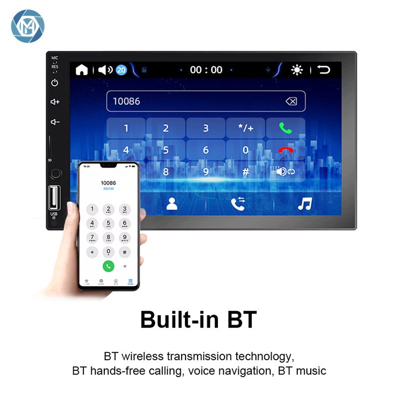 7049C Universal MP5 Video Player 2 Din 7 Inch Touch Screen Car Auto Radio FM USB Aux BT Stereo System Car Radio