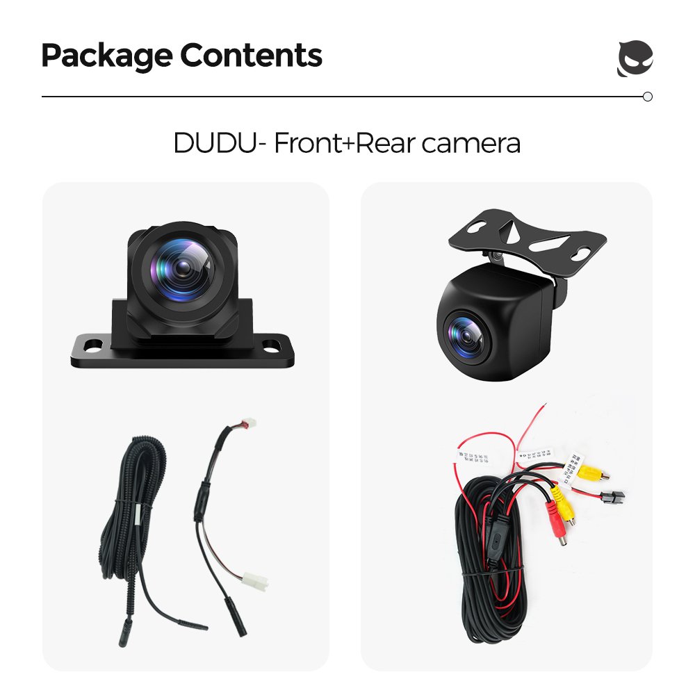 DUDUAUTO For SONY 307 Front And Rear Double Recording Camera AHD 1080P Night Vison Reversing Camera